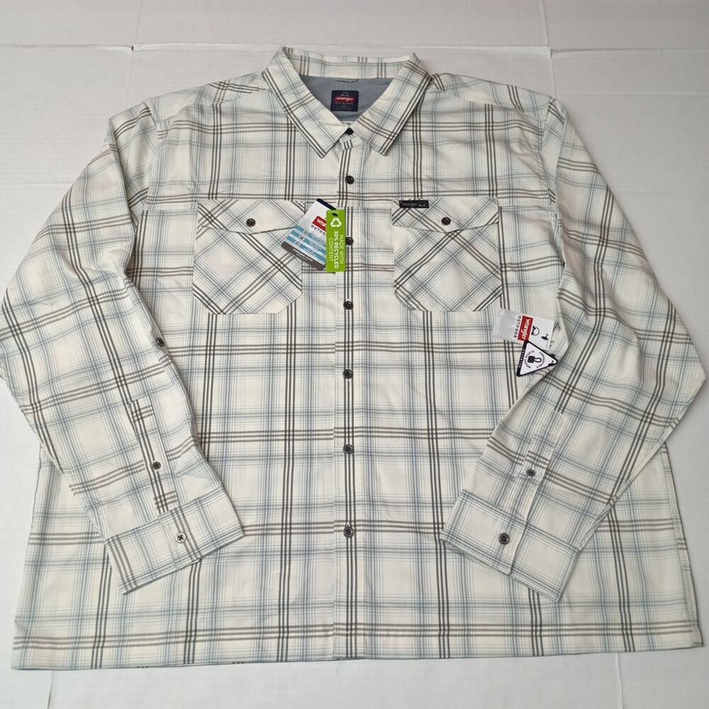 Wrangler Shirt Men's 3XL Multi Convertible Sleeves Evergreen